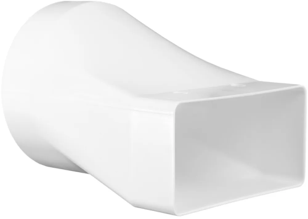 Redukcja, przejście z rury kwadratowej na okrągłą 220x90/150 mm