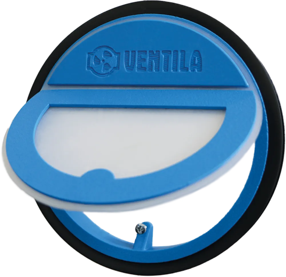 Okrągła pozioma klapa zwrotna z magnesem 150 mm do okapów